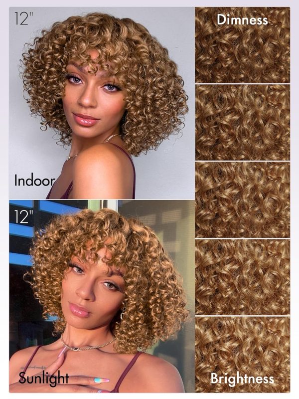 LUVME HAIR 10 Inch Light Yaki Straight Bob Wig with Bangs Human Hair Realistic HD Lace Short Black Bob Wigs, Ready to Go Blunt Cut Bob Wig Glueless 180 Density - Image 114