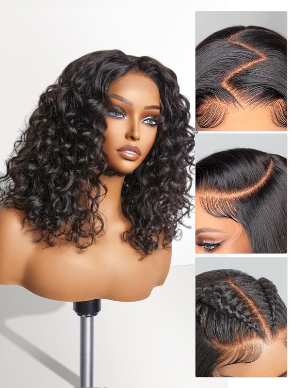 LUVME HAIR 12 Inch PartingMax Middle Part Glueless Wig Water Wave Versatile 7x6 Closure HD Lace Short Wig