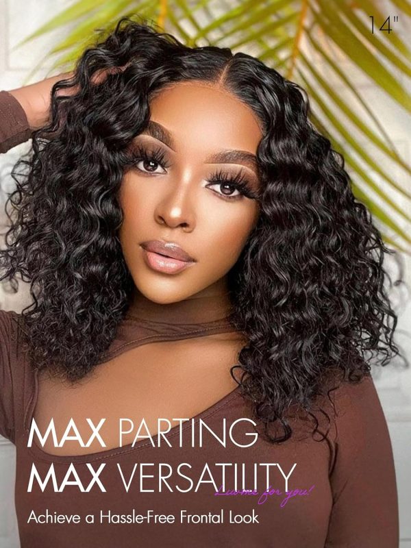 LUVME HAIR 12 Inch PartingMax Middle Part Glueless Wig Water Wave Versatile 7x6 Closure HD Lace Short Wig - Image 2