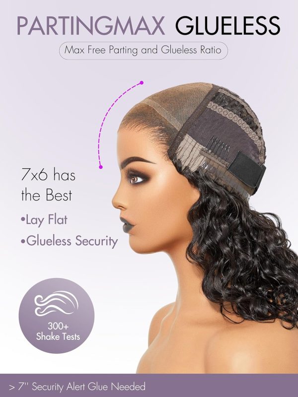 LUVME HAIR 12 Inch PartingMax Middle Part Glueless Wig Water Wave Versatile 7x6 Closure HD Lace Short Wig - Image 6