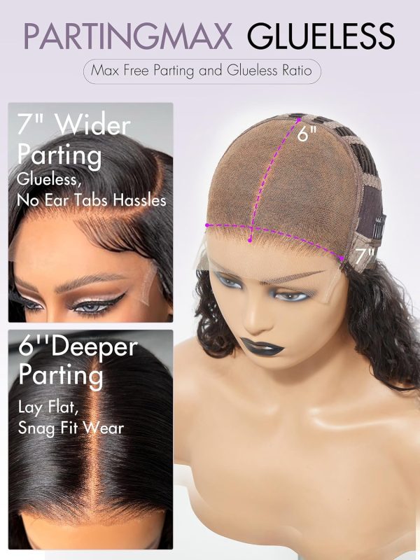 LUVME HAIR 12 Inch PartingMax Middle Part Glueless Wig Water Wave Versatile 7x6 Closure HD Lace Short Wig - Image 10