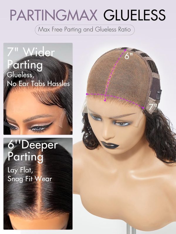 LUVME HAIR 12 Inch PartingMax Middle Part Glueless Wig Water Wave Versatile 7x6 Closure HD Lace Short Wig - Image 31