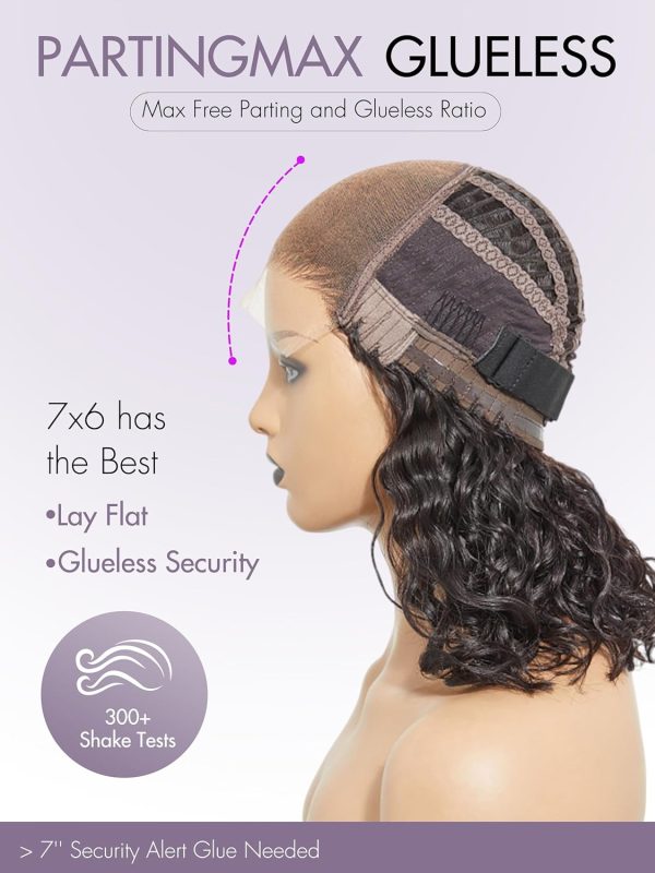 LUVME HAIR 12 Inch PartingMax Middle Part Glueless Wig Water Wave Versatile 7x6 Closure HD Lace Short Wig - Image 33