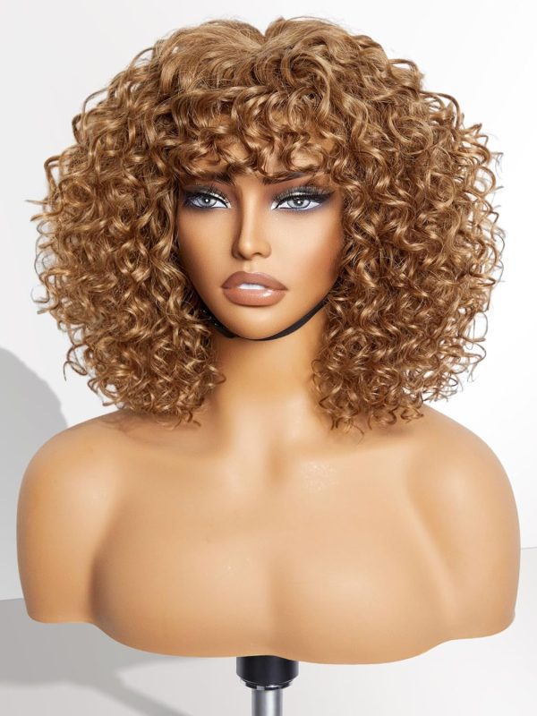LUVME HAIR 10 Inch Light Yaki Straight Bob Wig with Bangs Human Hair Realistic HD Lace Short Black Bob Wigs, Ready to Go Blunt Cut Bob Wig Glueless 180 Density - Image 161