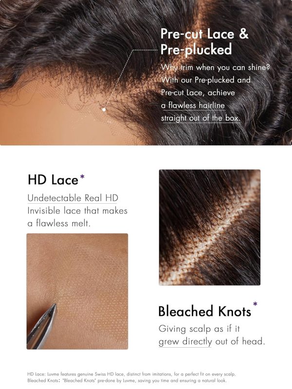 LUVME HAIR 8 Inch Blonde Highlight Short Curly Human Hair Wig Glueless Pre Plucked Left C Parted Ombre Bob Wig, Ready to Go Pre Cut HD Lace Closure Wig - Image 10
