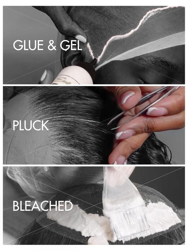 LUVME HAIR 8 Inch Blonde Highlight Short Curly Human Hair Wig Glueless Pre Plucked Left C Parted Ombre Bob Wig, Ready to Go Pre Cut HD Lace Closure Wig - Image 11