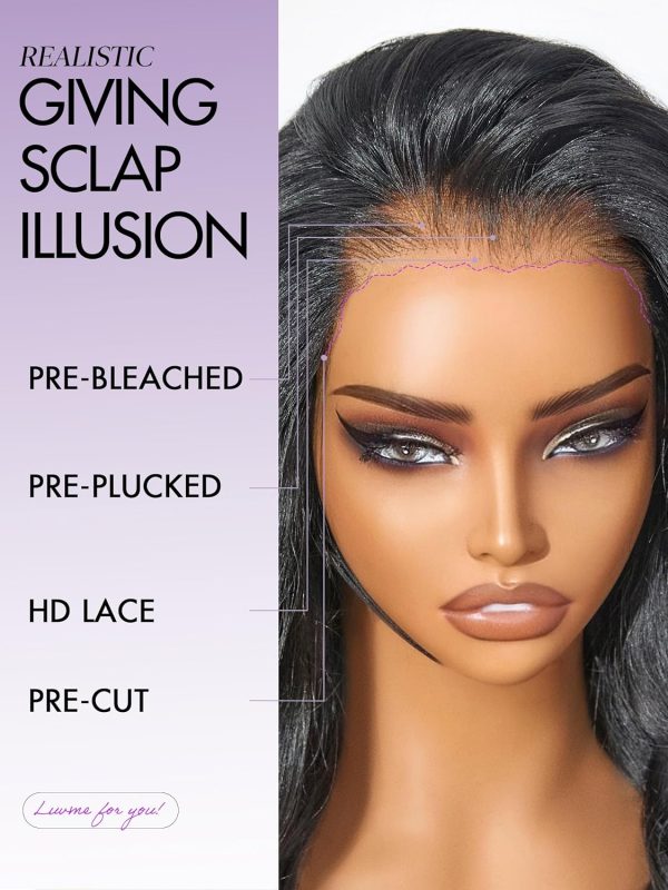 LUVME HAIR 8 Inch Blonde Highlight Short Curly Human Hair Wig Glueless Pre Plucked Left C Parted Ombre Bob Wig, Ready to Go Pre Cut HD Lace Closure Wig - Image 32