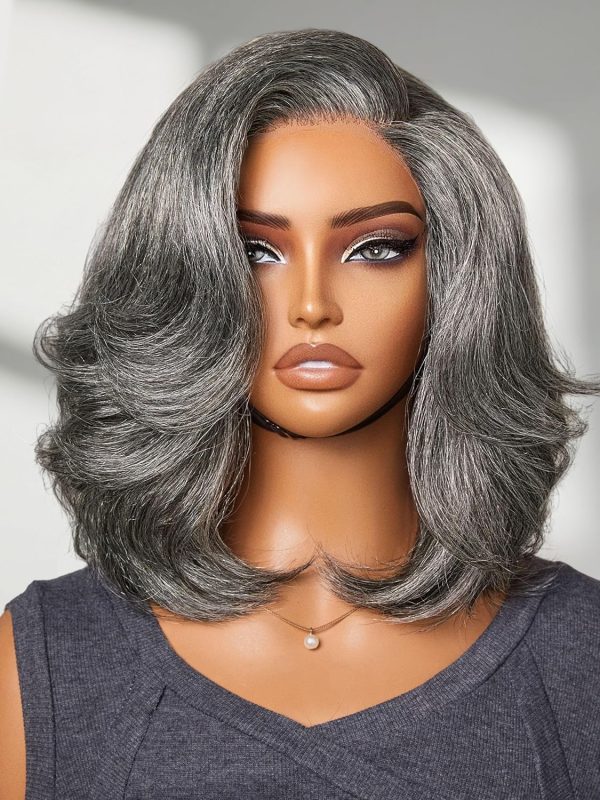 LUVME HAIR 8 Inch Blonde Highlight Short Curly Human Hair Wig Glueless Pre Plucked Left C Parted Ombre Bob Wig, Ready to Go Pre Cut HD Lace Closure Wig - Image 44