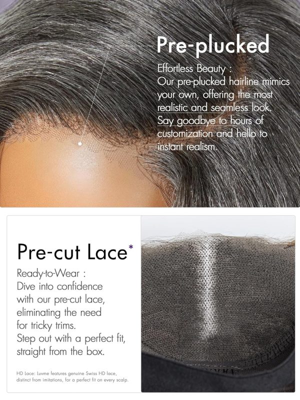 LUVME HAIR 8 Inch Blonde Highlight Short Curly Human Hair Wig Glueless Pre Plucked Left C Parted Ombre Bob Wig, Ready to Go Pre Cut HD Lace Closure Wig - Image 46