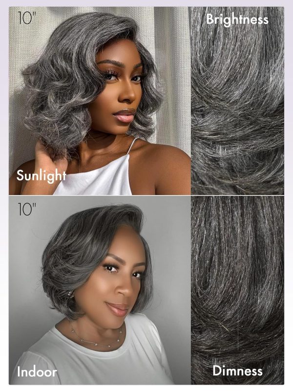 LUVME HAIR 8 Inch Blonde Highlight Short Curly Human Hair Wig Glueless Pre Plucked Left C Parted Ombre Bob Wig, Ready to Go Pre Cut HD Lace Closure Wig - Image 47