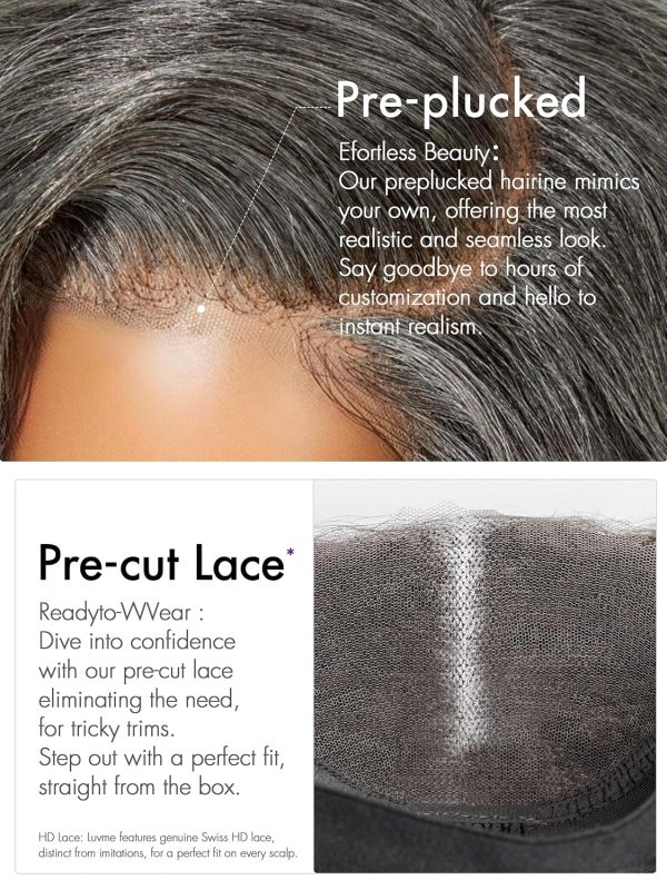 LUVME HAIR 8 Inch Blonde Highlight Short Curly Human Hair Wig Glueless Pre Plucked Left C Parted Ombre Bob Wig, Ready to Go Pre Cut HD Lace Closure Wig - Image 52