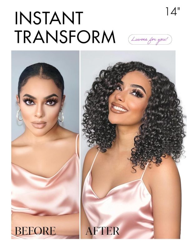 LUVME HAIR 8 Inch Blonde Highlight Short Curly Human Hair Wig Glueless Pre Plucked Left C Parted Ombre Bob Wig, Ready to Go Pre Cut HD Lace Closure Wig - Image 72