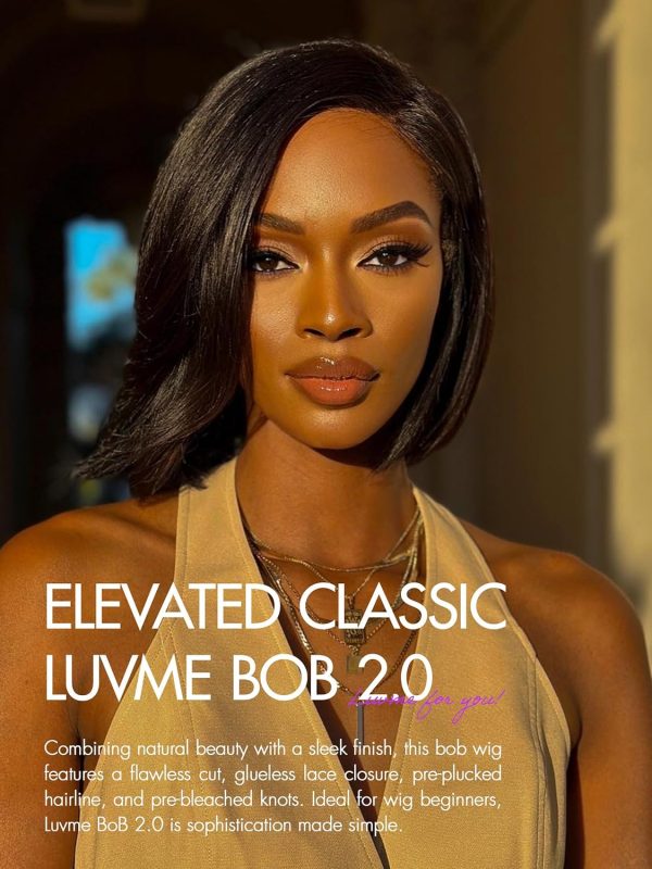 LUVME HAIR 8 Inch Blonde Highlight Short Curly Human Hair Wig Glueless Pre Plucked Left C Parted Ombre Bob Wig, Ready to Go Pre Cut HD Lace Closure Wig - Image 76