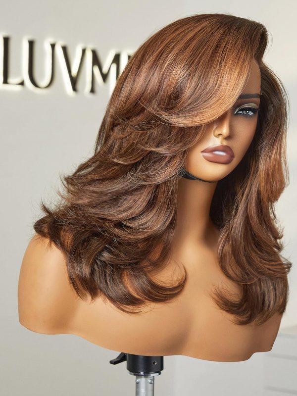 LUVME HAIR 8 Inch Blonde Highlight Short Curly Human Hair Wig Glueless Pre Plucked Left C Parted Ombre Bob Wig, Ready to Go Pre Cut HD Lace Closure Wig - Image 93