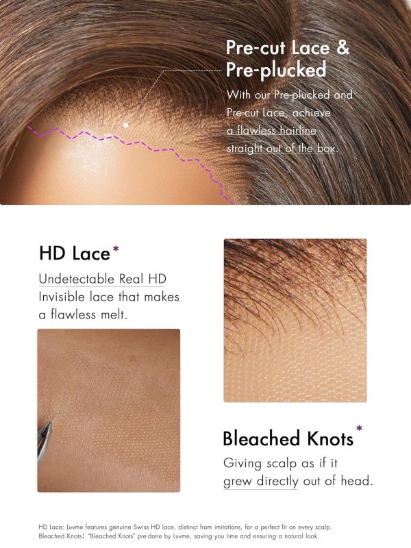 LUVME HAIR 8 Inch Blonde Highlight Short Curly Human Hair Wig Glueless Pre Plucked Left C Parted Ombre Bob Wig, Ready to Go Pre Cut HD Lace Closure Wig - Image 95