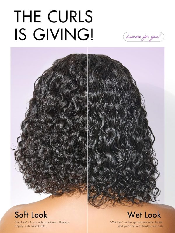 LUVME HAIR 8 Inch Blonde Highlight Short Curly Human Hair Wig Glueless Pre Plucked Left C Parted Ombre Bob Wig, Ready to Go Pre Cut HD Lace Closure Wig - Image 106