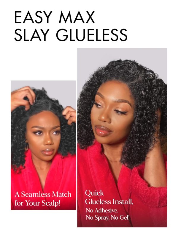 LUVME HAIR 8 Inch Blonde Highlight Short Curly Human Hair Wig Glueless Pre Plucked Left C Parted Ombre Bob Wig, Ready to Go Pre Cut HD Lace Closure Wig - Image 108