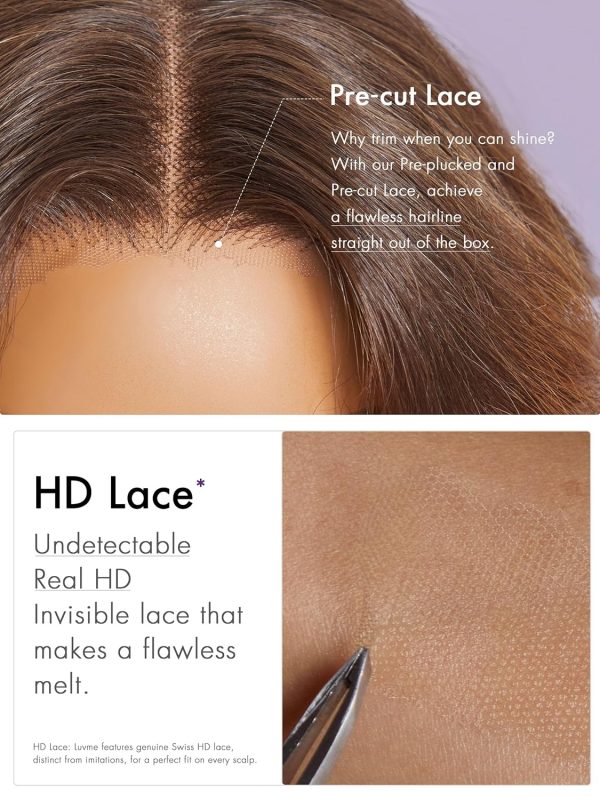 LUVME HAIR 8 Inch Blonde Highlight Short Curly Human Hair Wig Glueless Pre Plucked Left C Parted Ombre Bob Wig, Ready to Go Pre Cut HD Lace Closure Wig - Image 127