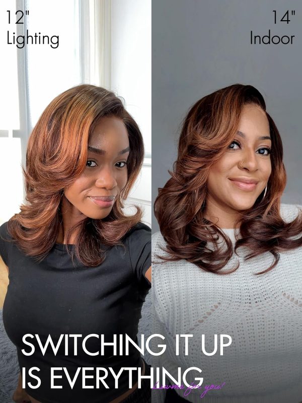 LUVME HAIR 8 Inch Blonde Highlight Short Curly Human Hair Wig Glueless Pre Plucked Left C Parted Ombre Bob Wig, Ready to Go Pre Cut HD Lace Closure Wig - Image 134
