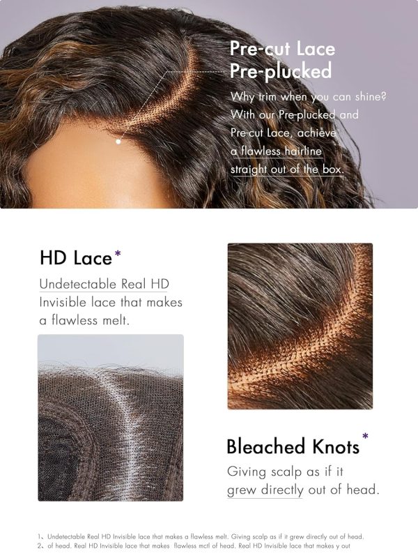 LUVME HAIR 8 Inch Blonde Highlight Short Curly Human Hair Wig Glueless Pre Plucked Left C Parted Ombre Bob Wig, Ready to Go Pre Cut HD Lace Closure Wig - Image 140