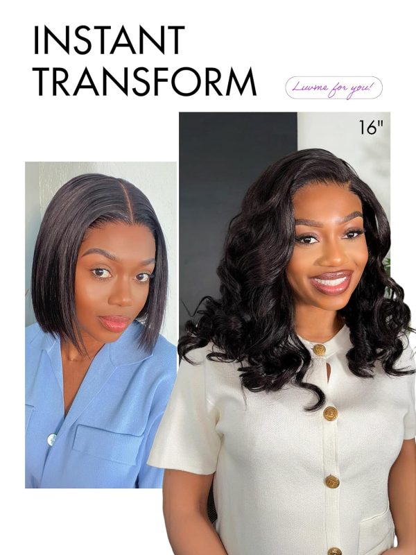 LUVME HAIR 8 Inch Blonde Highlight Short Curly Human Hair Wig Glueless Pre Plucked Left C Parted Ombre Bob Wig, Ready to Go Pre Cut HD Lace Closure Wig - Image 147