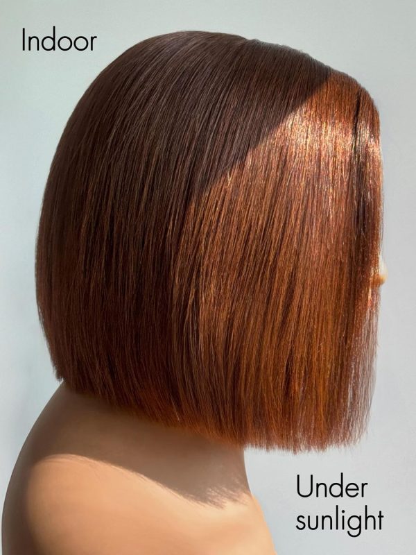 LUVME HAIR 8 Inch Blonde Highlight Short Curly Human Hair Wig Glueless Pre Plucked Left C Parted Ombre Bob Wig, Ready to Go Pre Cut HD Lace Closure Wig - Image 161