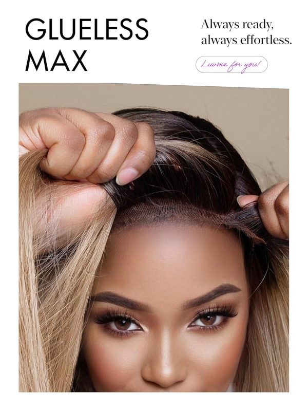 LUVME HAIR 8 Inch Blonde Highlight Short Curly Human Hair Wig Glueless Pre Plucked Left C Parted Ombre Bob Wig, Ready to Go Pre Cut HD Lace Closure Wig - Image 174