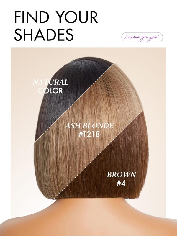 LUVME HAIR 8 Inch Blonde Highlight Short Curly Human Hair Wig Glueless Pre Plucked Left C Parted Ombre Bob Wig, Ready to Go Pre Cut HD Lace Closure Wig - Image 176