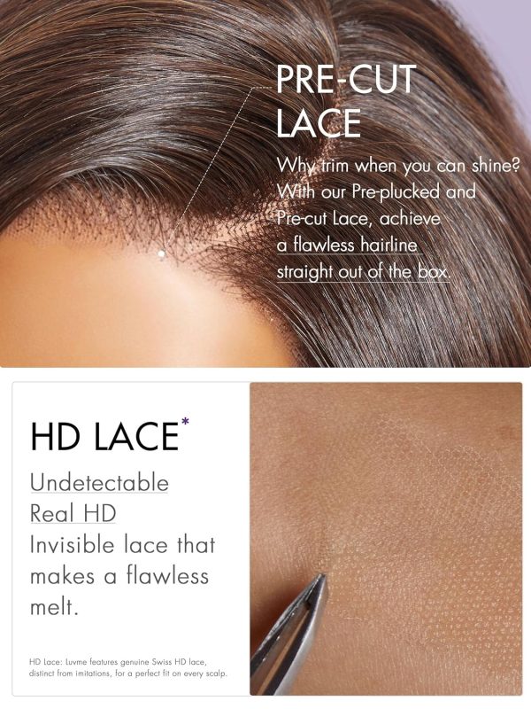 LUVME HAIR 8 Inch Blonde Highlight Short Curly Human Hair Wig Glueless Pre Plucked Left C Parted Ombre Bob Wig, Ready to Go Pre Cut HD Lace Closure Wig - Image 188