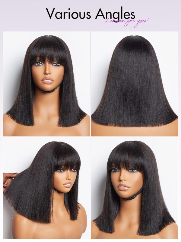 LUVME HAIR Ombre Blonde Highlight Silky Straight Glueless Pre Cut Lace Bob Wig - Image 43