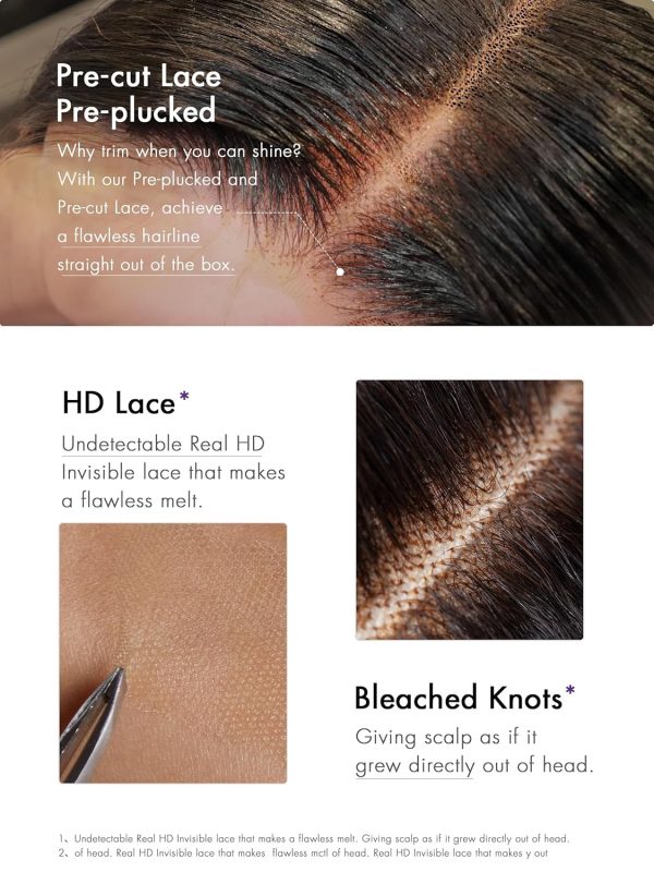 LUVME HAIR Ombre Blonde Highlight Silky Straight Glueless Pre Cut Lace Bob Wig - Image 101