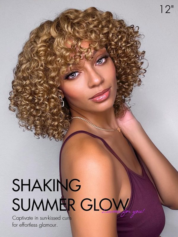 LUVME HAIR Ombre Blonde Highlight Silky Straight Glueless Pre Cut Lace Bob Wig - Image 119