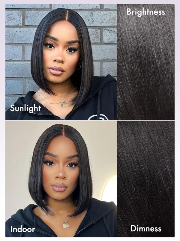 LUVME HAIR Ombre Blonde Highlight Silky Straight Glueless Pre Cut Lace Bob Wig - Image 138