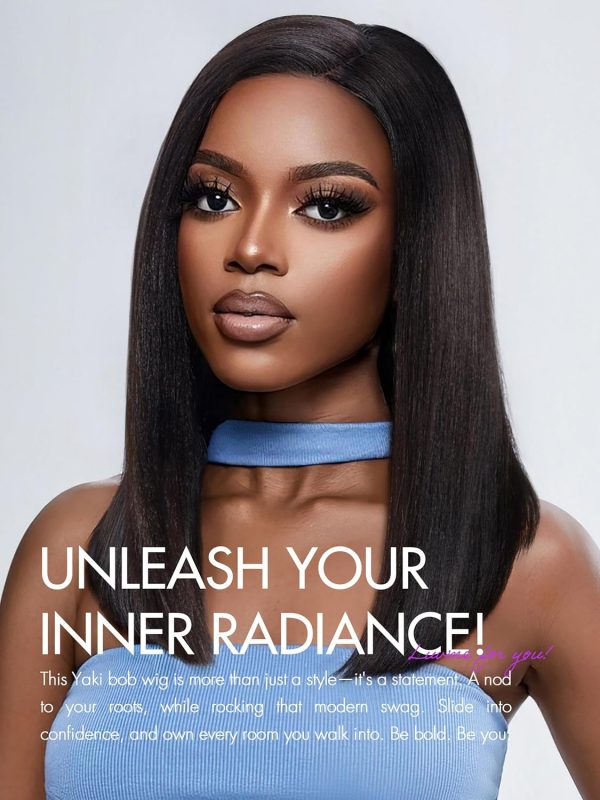 LUVME HAIR Ombre Blonde Highlight Silky Straight Glueless Pre Cut Lace Bob Wig - Image 148