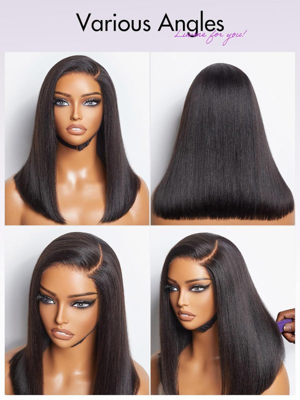 LUVME HAIR Ombre Blonde Highlight Silky Straight Glueless Pre Cut Lace Bob Wig - Image 149