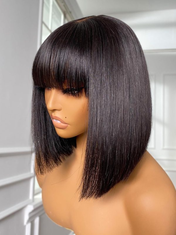 LUVME HAIR Ombre Blonde Highlight Silky Straight Glueless Pre Cut Lace Bob Wig - Image 153