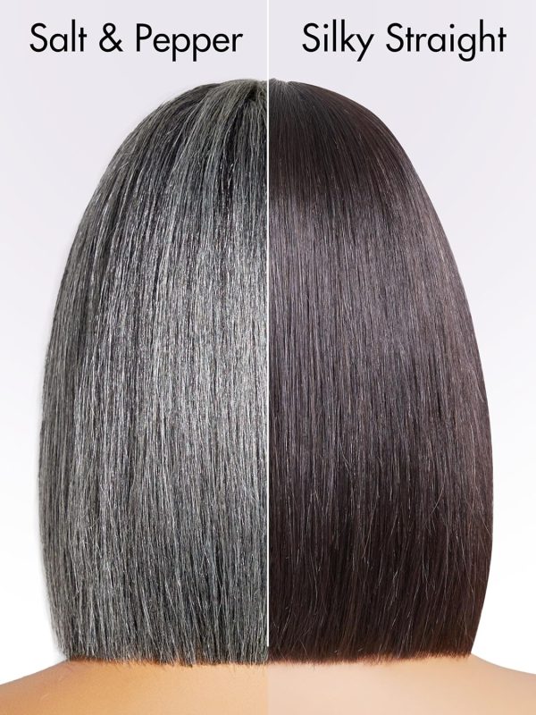 LUVME HAIR 14 Inch Yaki Straight Bob Wig with Bangs Human Hair Glueless HD Lace Bob Wig with Brown Highlights, Ready to Go Short Wigs For Women 180 Density Breathable Cap - Image 66