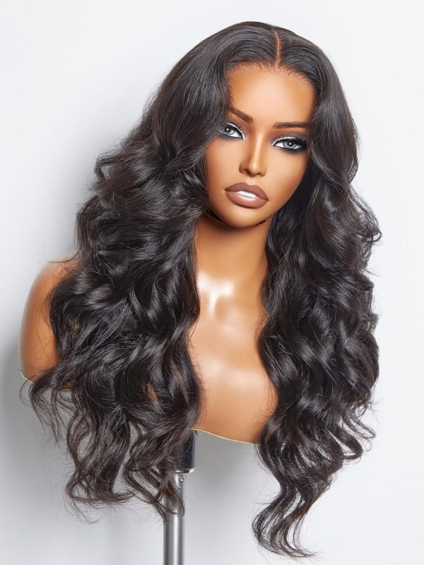 LUVME HAIR 16'' Straight Lace Front Wigs Human Hair 13x4 Pre Cut Lace Glueless Human Hair Wig Pre Plucked Long Straight Black Wig For Women 180 Density - Image 8
