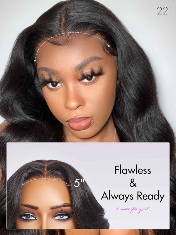 LUVME HAIR 16'' Straight Lace Front Wigs Human Hair 13x4 Pre Cut Lace Glueless Human Hair Wig Pre Plucked Long Straight Black Wig For Women 180 Density - Image 12