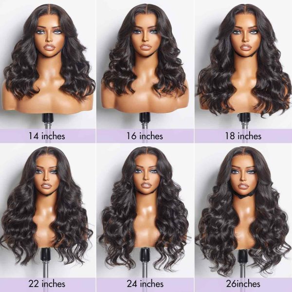 LUVME HAIR 16'' Straight Lace Front Wigs Human Hair 13x4 Pre Cut Lace Glueless Human Hair Wig Pre Plucked Long Straight Black Wig For Women 180 Density - Image 14