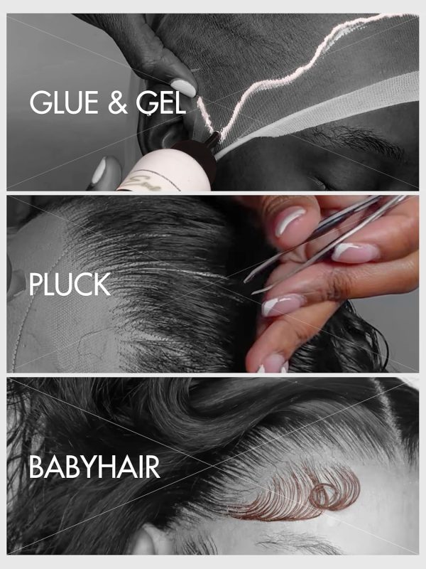 LUVME HAIR 16'' Straight Lace Front Wigs Human Hair 13x4 Pre Cut Lace Glueless Human Hair Wig Pre Plucked Long Straight Black Wig For Women 180 Density - Image 26