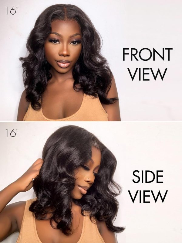 LUVME HAIR 16'' Straight Lace Front Wigs Human Hair 13x4 Pre Cut Lace Glueless Human Hair Wig Pre Plucked Long Straight Black Wig For Women 180 Density - Image 33