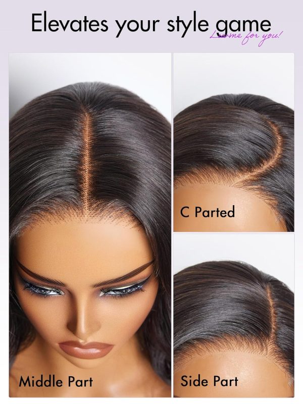 LUVME HAIR 16'' Straight Lace Front Wigs Human Hair 13x4 Pre Cut Lace Glueless Human Hair Wig Pre Plucked Long Straight Black Wig For Women 180 Density - Image 34
