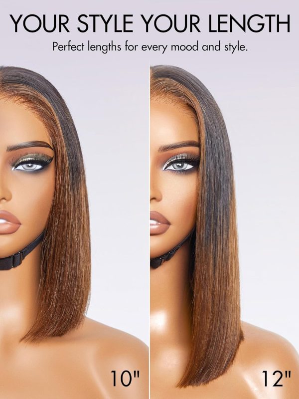 LUVME HAIR 16'' Straight Lace Front Wigs Human Hair 13x4 Pre Cut Lace Glueless Human Hair Wig Pre Plucked Long Straight Black Wig For Women 180 Density - Image 39