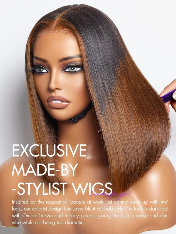 LUVME HAIR 16'' Straight Lace Front Wigs Human Hair 13x4 Pre Cut Lace Glueless Human Hair Wig Pre Plucked Long Straight Black Wig For Women 180 Density - Image 41