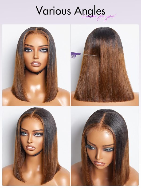 LUVME HAIR 16'' Straight Lace Front Wigs Human Hair 13x4 Pre Cut Lace Glueless Human Hair Wig Pre Plucked Long Straight Black Wig For Women 180 Density - Image 42