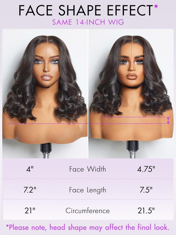 LUVME HAIR 16'' Straight Lace Front Wigs Human Hair 13x4 Pre Cut Lace Glueless Human Hair Wig Pre Plucked Long Straight Black Wig For Women 180 Density - Image 46