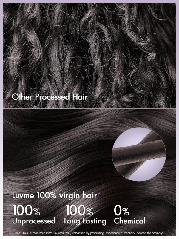 LUVME HAIR 16'' Straight Lace Front Wigs Human Hair 13x4 Pre Cut Lace Glueless Human Hair Wig Pre Plucked Long Straight Black Wig For Women 180 Density - Image 48