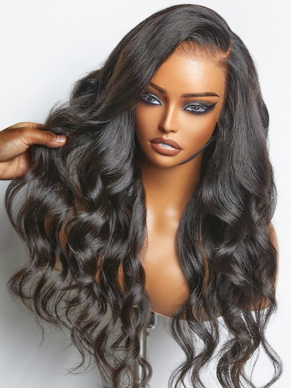 LUVME HAIR 16'' Straight Lace Front Wigs Human Hair 13x4 Pre Cut Lace Glueless Human Hair Wig Pre Plucked Long Straight Black Wig For Women 180 Density - Image 59