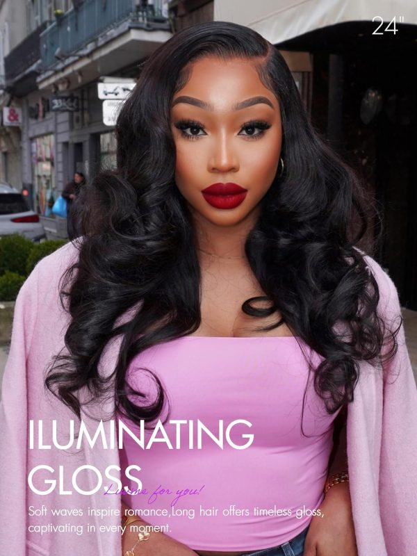 LUVME HAIR 16'' Straight Lace Front Wigs Human Hair 13x4 Pre Cut Lace Glueless Human Hair Wig Pre Plucked Long Straight Black Wig For Women 180 Density - Image 60